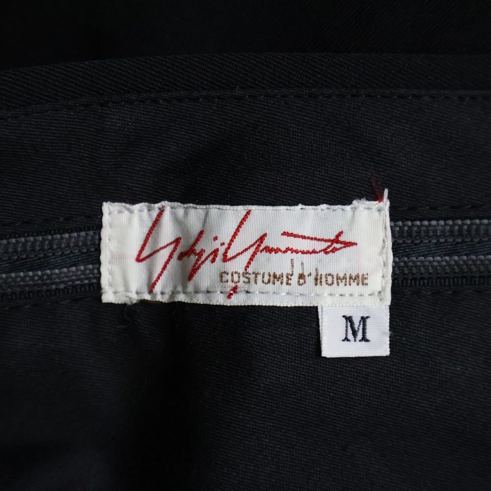 Yohji Yamamoto COSTUME D'HOMME(ヨウジヤマモト コスチュームドオム) 94SS 2タック ウールギャバジン ワイド スラックスロングパンツ ブラック HT-X03-122