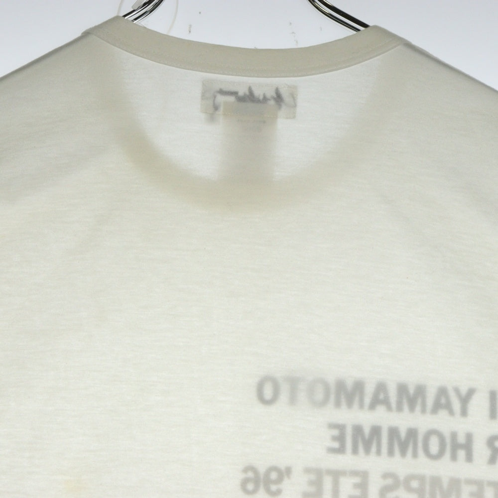 Yohji Yamamoto POUR HOMME(ヨウジヤマモト プールオム) 96SS 花と少年期 フォトプリント クルーネック 長袖Tシャツカットソー ホワイト HF-T86-025