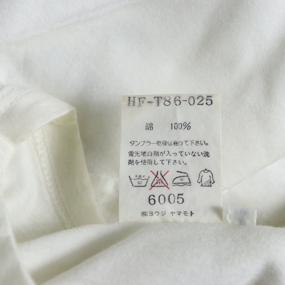 Yohji Yamamoto POUR HOMME(ヨウジヤマモト プールオム) 96SS 花と少年期 フォトプリント クルーネック 長袖Tシャツカットソー ホワイト HF-T86-025