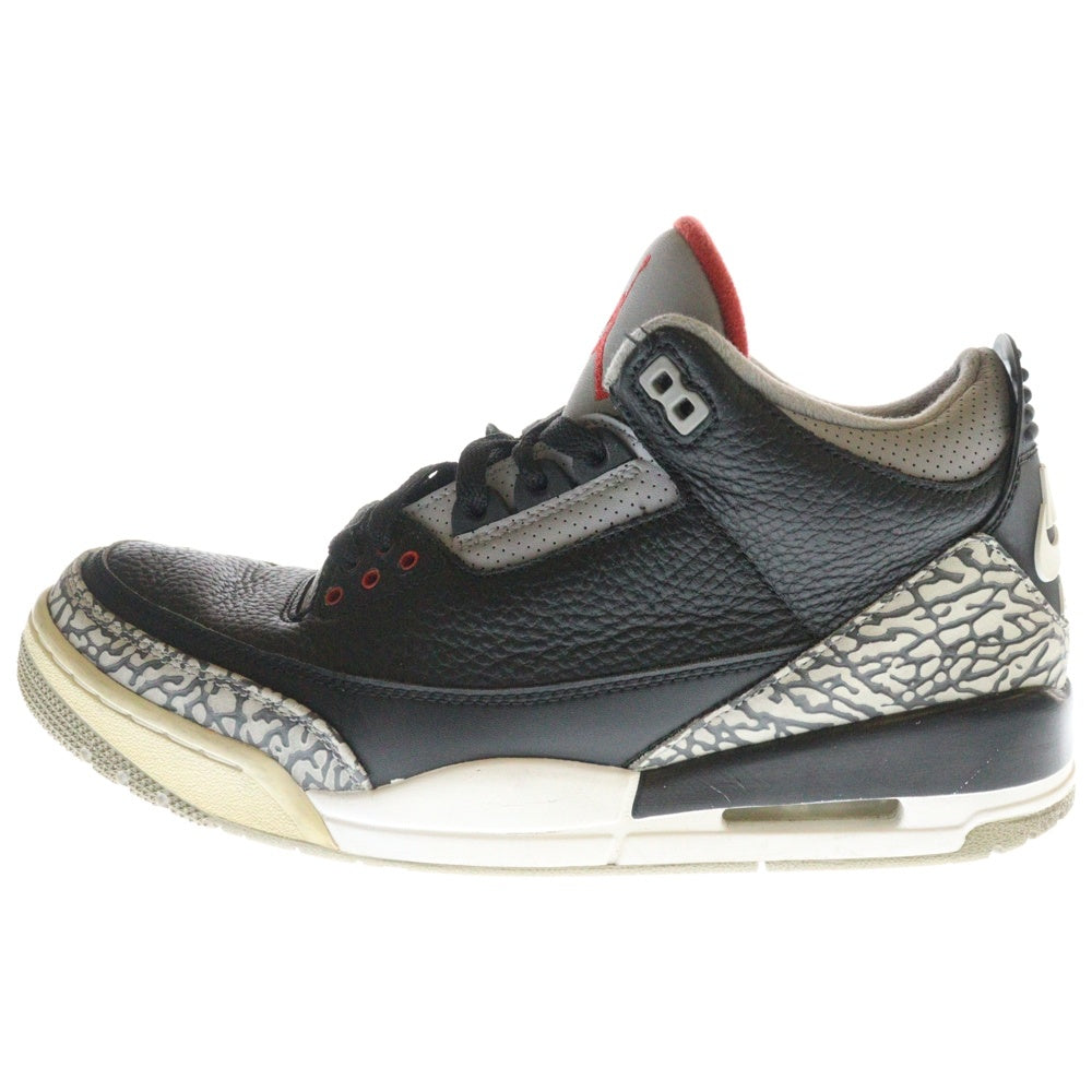 NIKE(ナイキ) AIR JORDAN 3 RETRO OG BLACK CEMENT エアジョーダン レトロ ブラックセメント ハイカットスニーカー ブラック/レッド US10/28cm 854262-001