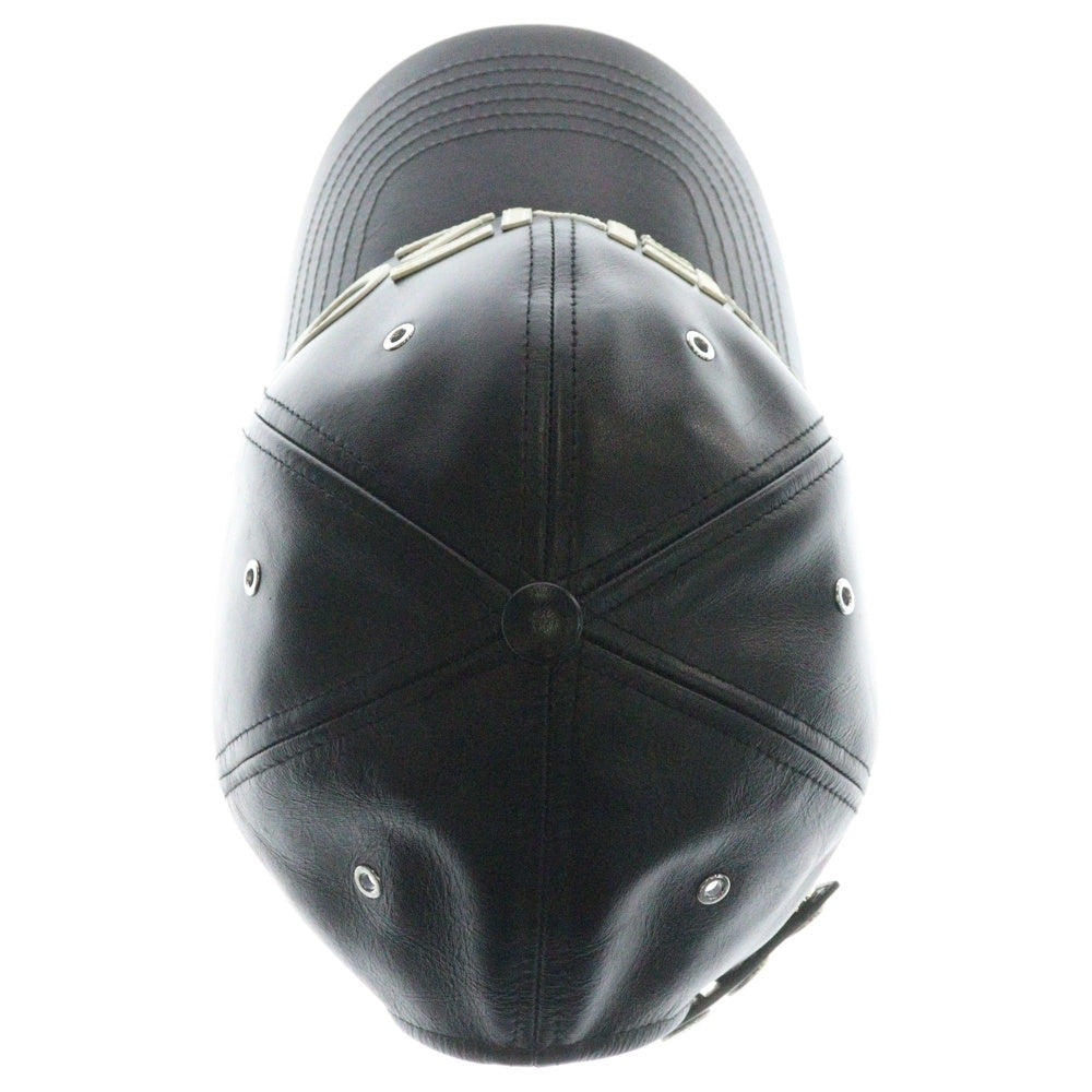 KENZO(ケンゾー) 20SS Leather Logo Cap レザー ロゴ ベースボール キャップ 帽子 ブラック BL1118