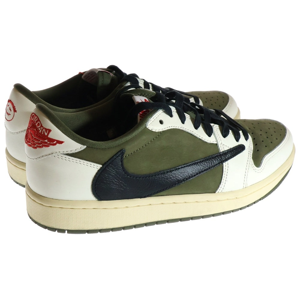 NIKE(ナイキ) ×TRAVIS SCOTT AIR JORDAN 1 LOW OG REVERSE OLIVE ×トラヴィススコット エアジョーダン1 ロー OG リバースオリーブ ローカットスニーカー DM7866-200
