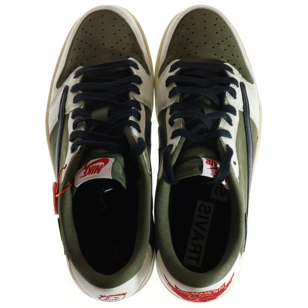 NIKE(ナイキ) ×TRAVIS SCOTT AIR JORDAN 1 LOW OG REVERSE OLIVE ×トラヴィススコット エアジョーダン1 ロー OG リバースオリーブ ローカットスニーカー DM7866-200