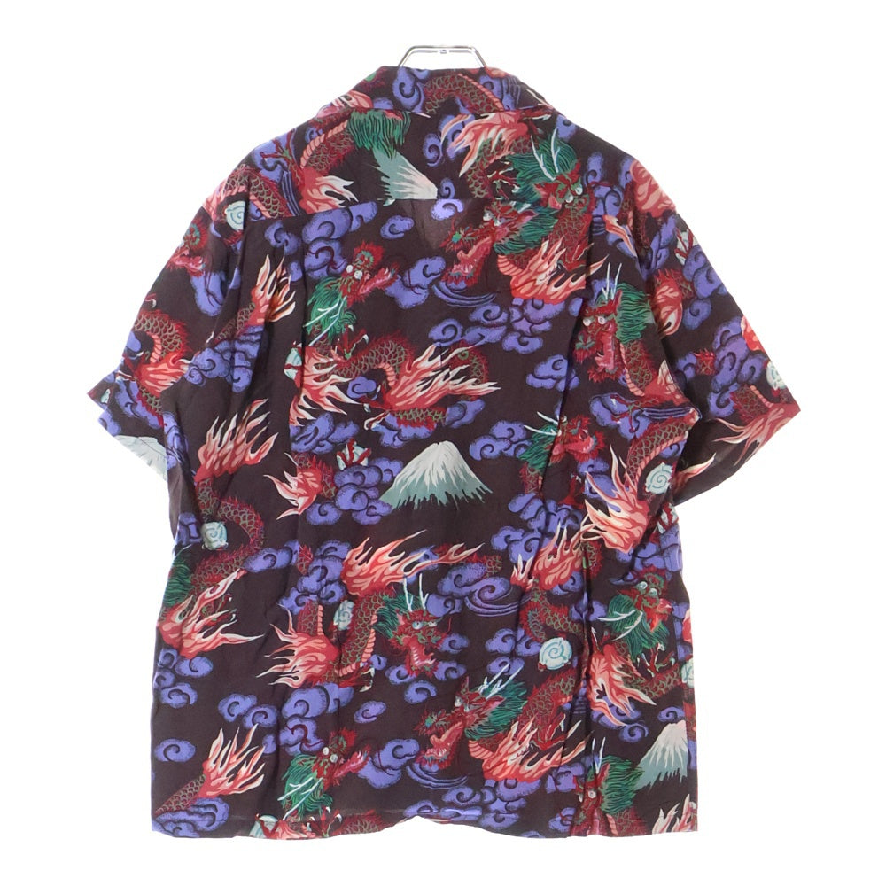 SUN SURF(サンサーフ) TEAM OF DRAGONS チームオブドラゴンズ レーヨン ハワイアンシャツ 半袖 アロハシャツ ブラウン SS39227