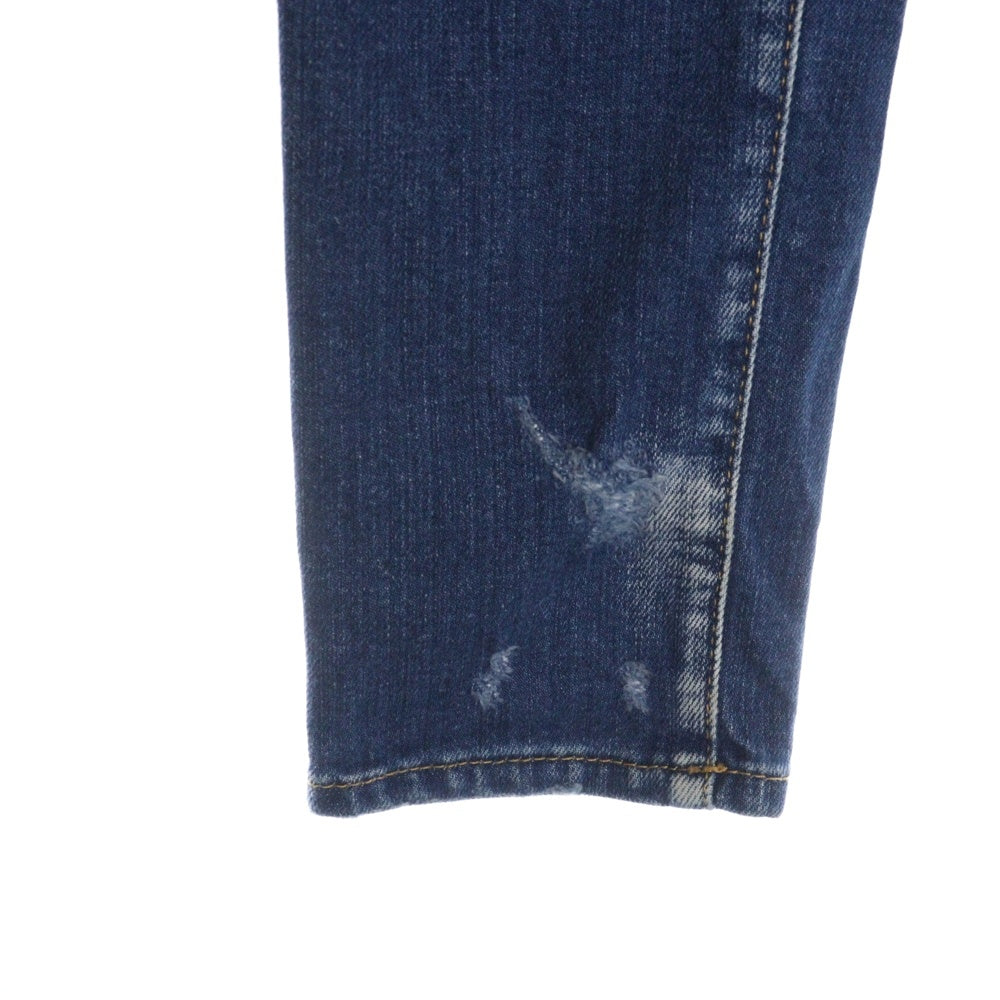 DSQUARED2(ディースクエアード) 22AW ダメージ加工 ボタンフライ スキニーデニムパンツ インディゴ S72LB0556 S30663