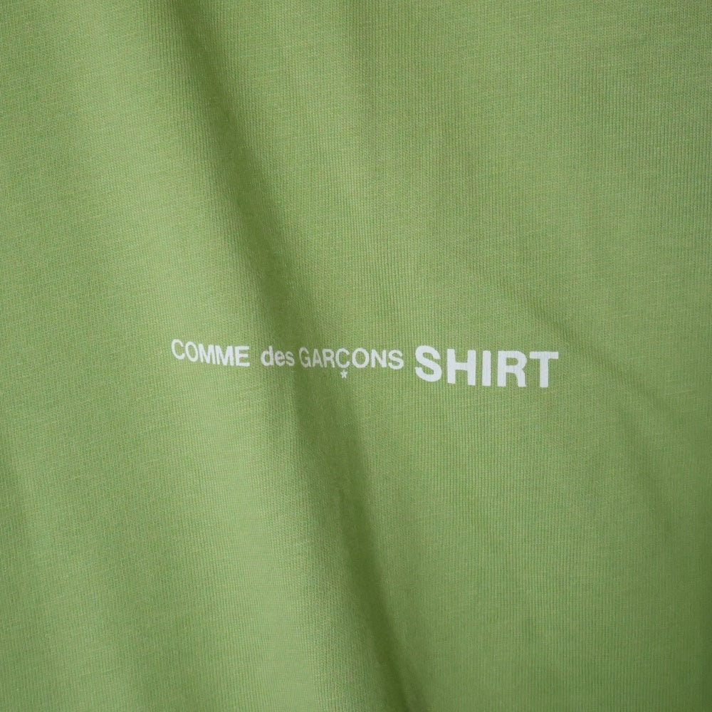 COMME des GARCONS SHIRT(コムデギャルソンシャツ) ロゴプリント クルーネック 半袖 Tシャツ カットソー グリーン FM-T026