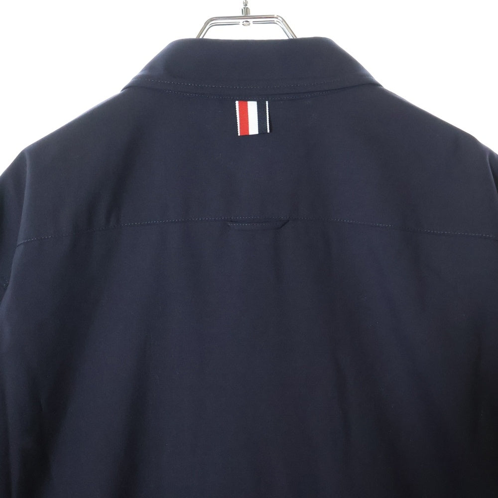 THOM BROWNE(トムブラウン) 4BAR SLEEVE SHIRT アームラインプリント 長袖シャツジャケット ネイビー MJO055A-06146-415