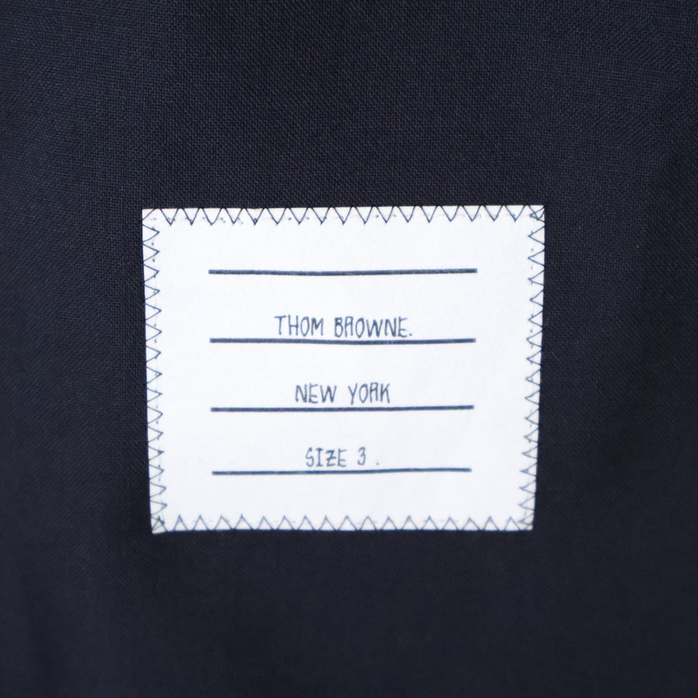 THOM BROWNE(トムブラウン) 4BAR SLEEVE SHIRT アームラインプリント 長袖シャツジャケット ネイビー MJO055A-06146-415