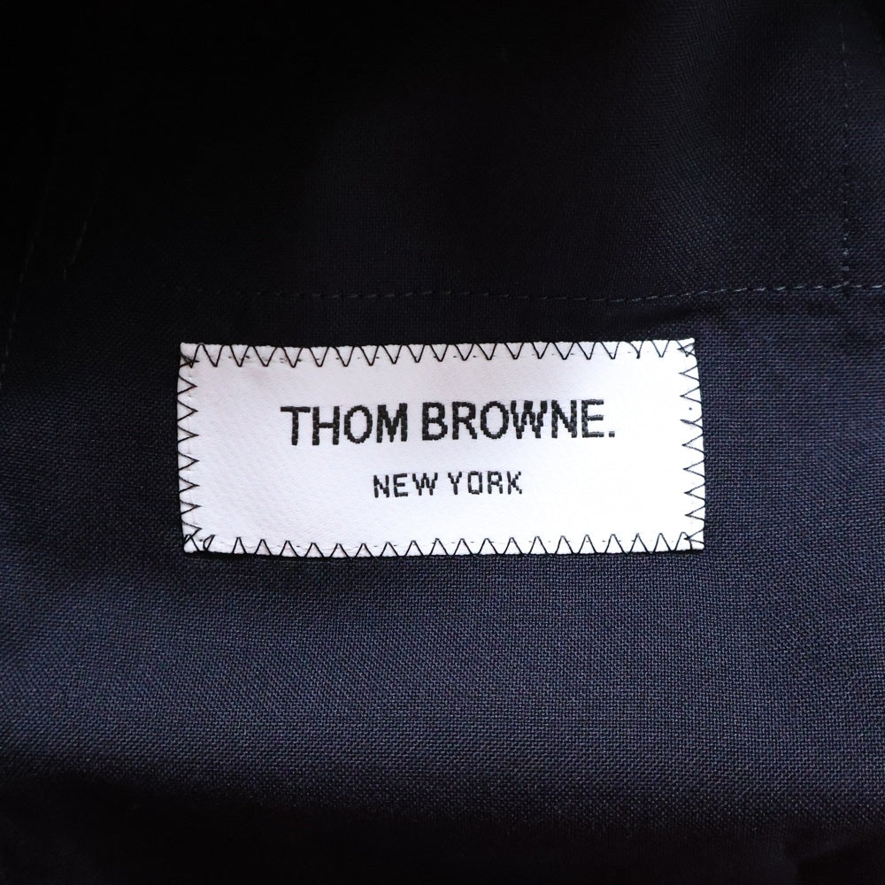 THOM BROWNE(トムブラウン) 4BAR SLEEVE SHIRT アームラインプリント 長袖シャツジャケット ネイビー MJO055A-06146-415
