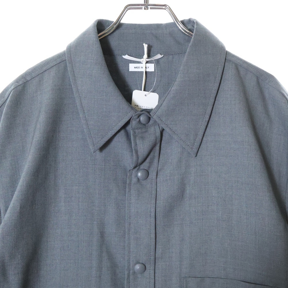 THOM BROWNE(トムブラウン) 4BAR SLEEVE SHIRT アームラインプリント 長袖シャツジャケット グレー MJO055A-06146-035