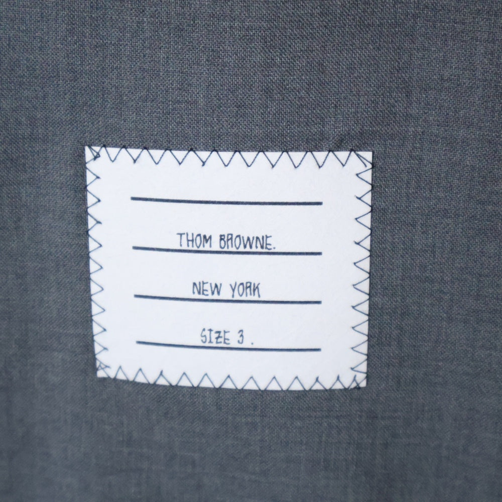 THOM BROWNE(トムブラウン) 4BAR SLEEVE SHIRT アームラインプリント 長袖シャツジャケット グレー MJO055A-06146-035