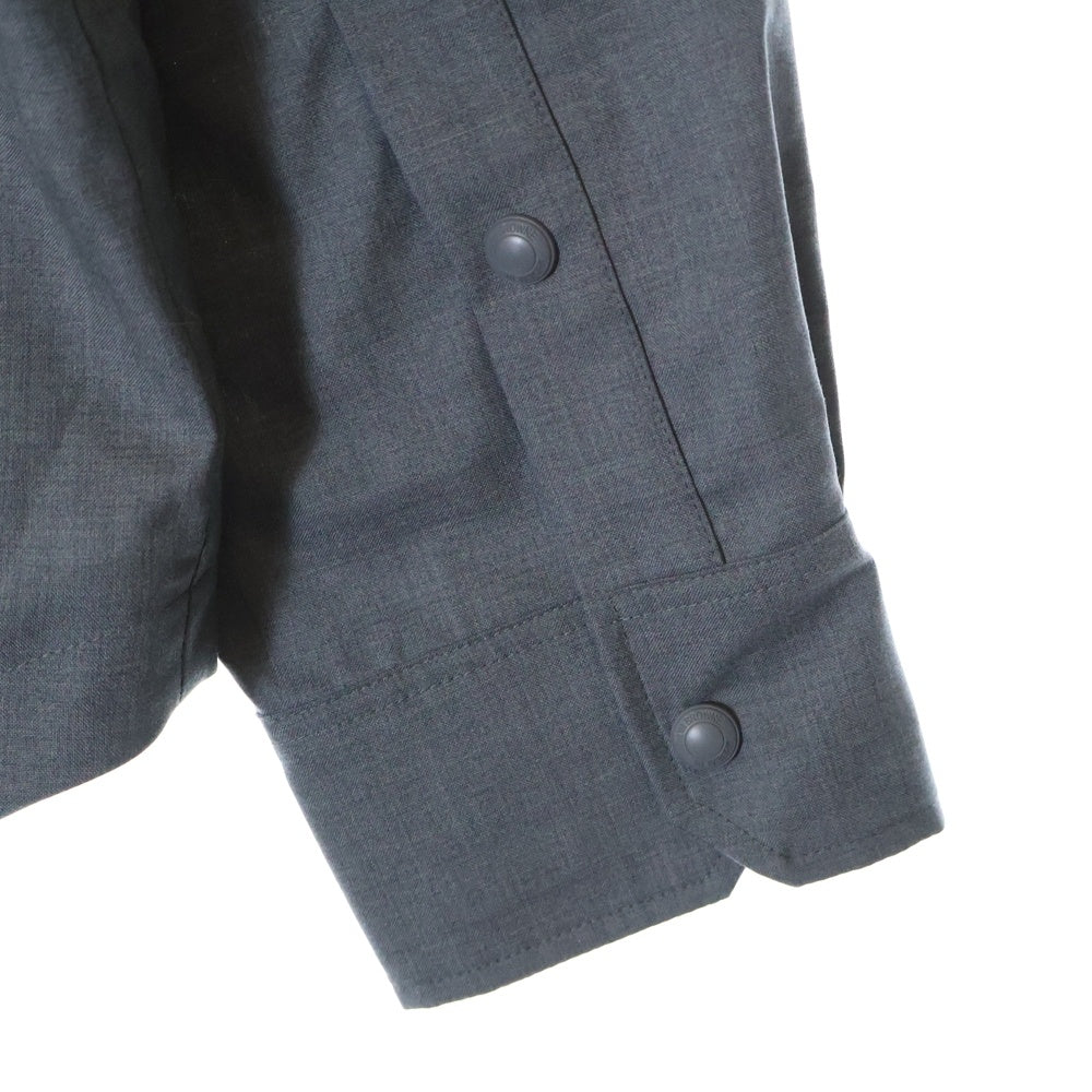 THOM BROWNE(トムブラウン) 4BAR SLEEVE SHIRT アームラインプリント 長袖シャツジャケット グレー MJO055A-06146-035