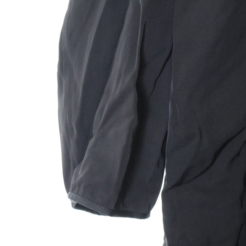 JIL SANDER(ジルサンダー) 23AW ダブルレイヤード レーヨン ジップアップ ロングコート ブラック J21AA0135 J65141