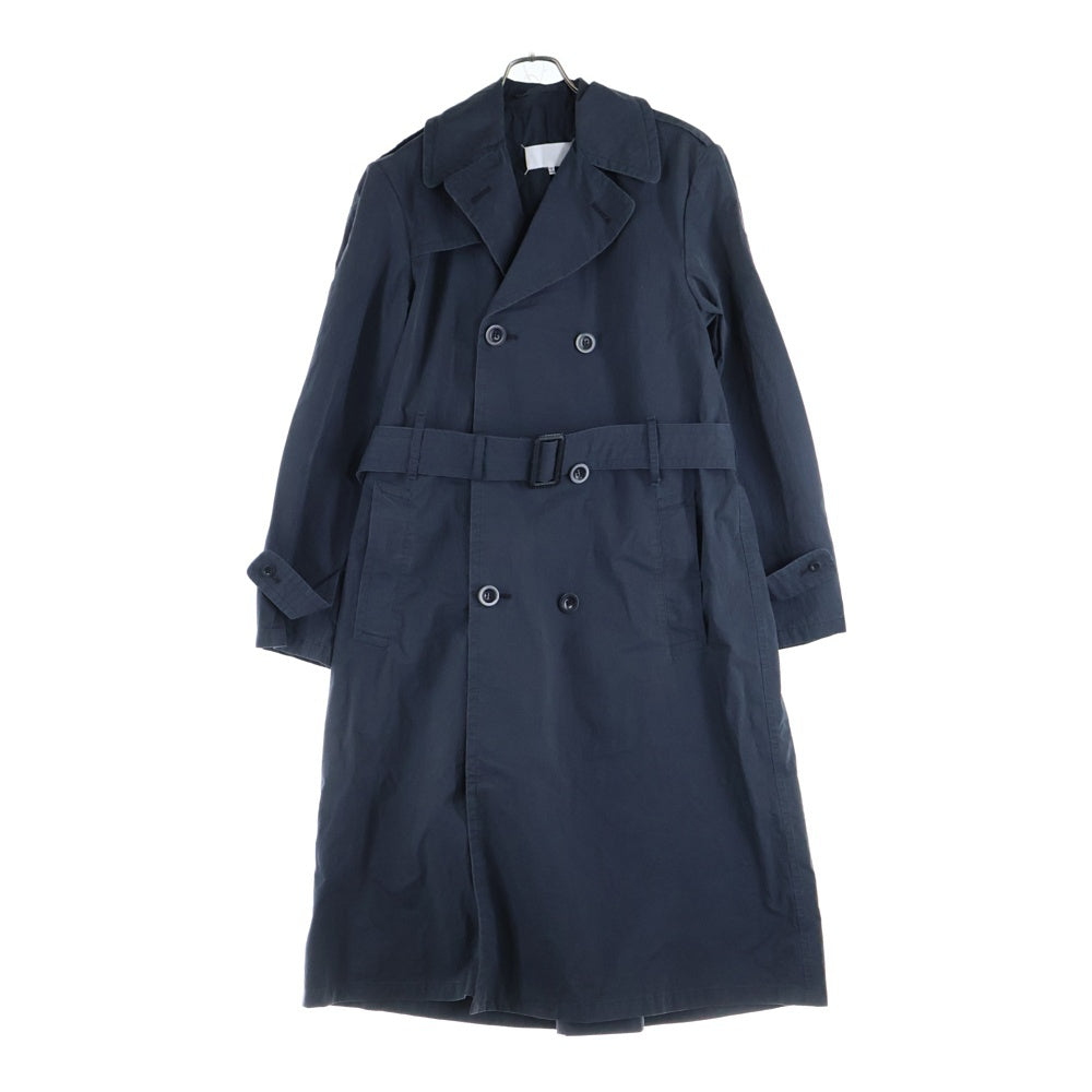 Maison Margiela(メゾンマルジェラ) 23AW コットン ナイロン ダブルブレスト トレンチコート ネイビー S67AH0036 S78035