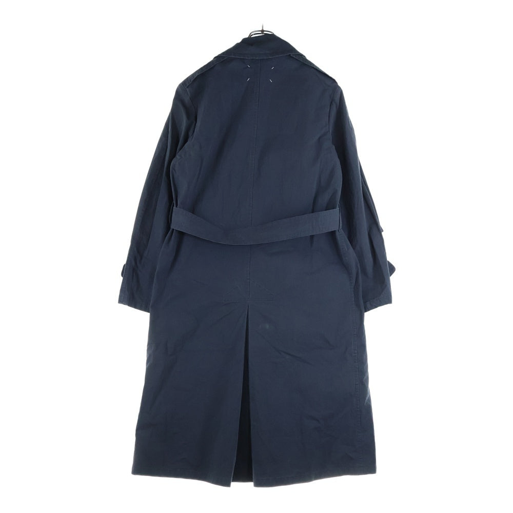 Maison Margiela(メゾンマルジェラ) 23AW コットン ナイロン ダブルブレスト トレンチコート ネイビー S67AH0036 S78035