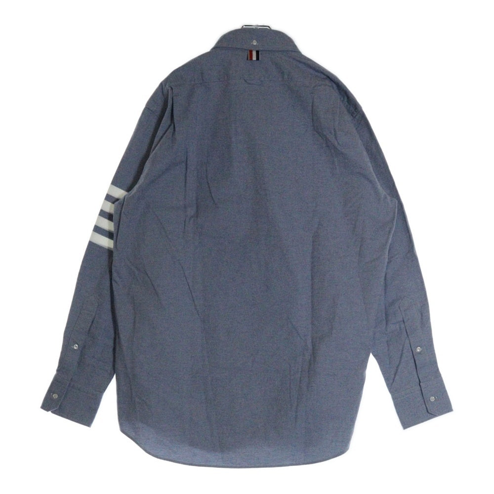 THOM BROWNE(トムブラウン) 23AW CLASSIC 4BAR COTTON SHIRT クラシック 4バー コットン ボタンダウン 長袖シャツ ブルー MWL272A-05245480
