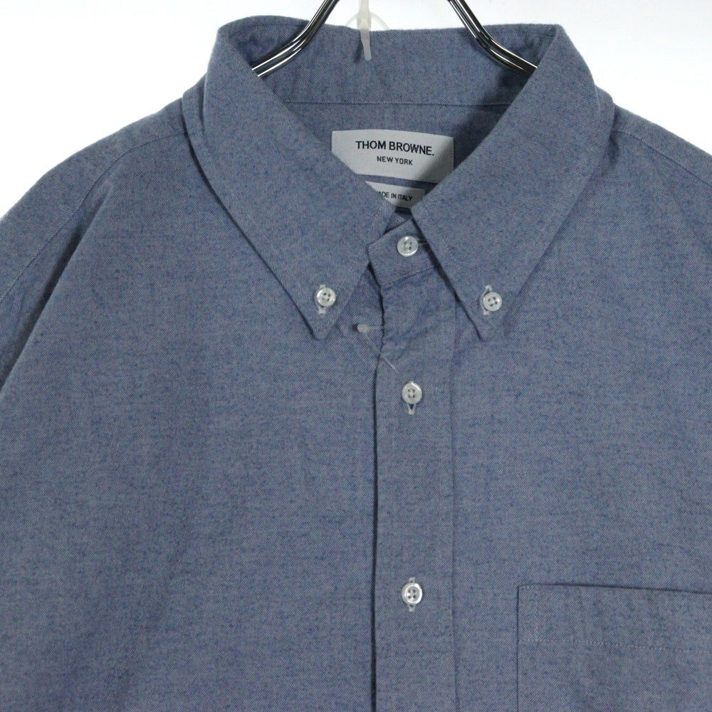 THOM BROWNE(トムブラウン) 23AW CLASSIC 4BAR COTTON SHIRT クラシック 4バー コットン ボタンダウン 長袖シャツ ブルー MWL272A-05245480