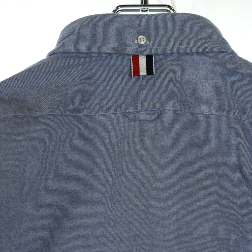 THOM BROWNE(トムブラウン) 23AW CLASSIC 4BAR COTTON SHIRT クラシック 4バー コットン ボタンダウン 長袖シャツ ブルー MWL272A-05245480