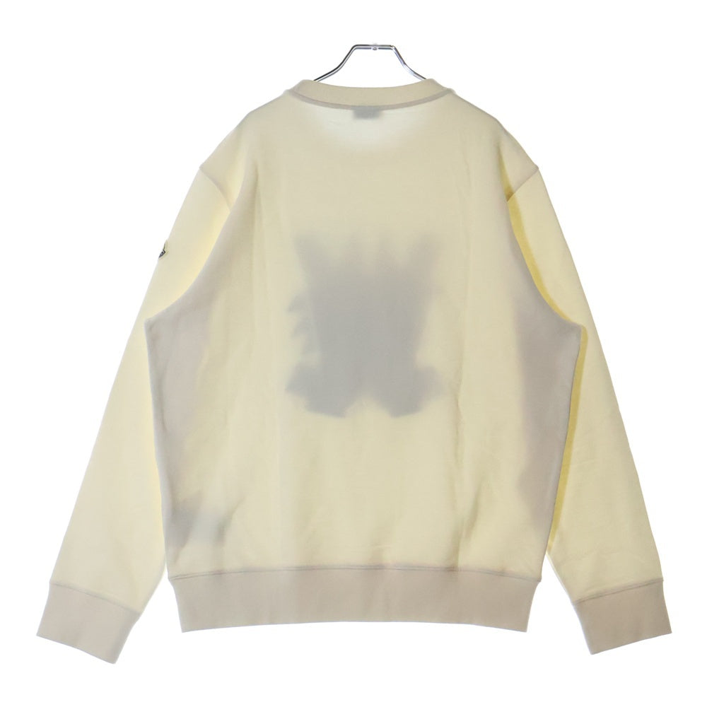 MONCLER(モンクレール) 23AW FELPA GIROCOLLO ホッケー ワッペンロゴ クルーネック スウェット トレーナー ホワイト I20918G00058 89A5W