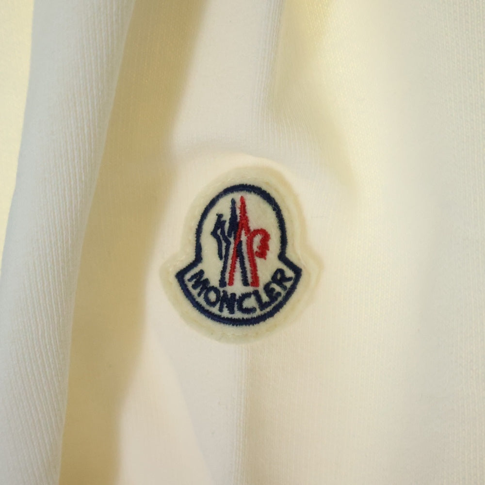 MONCLER(モンクレール) 23AW FELPA GIROCOLLO ホッケー ワッペンロゴ クルーネック スウェット トレーナー ホワイト I20918G00058 89A5W