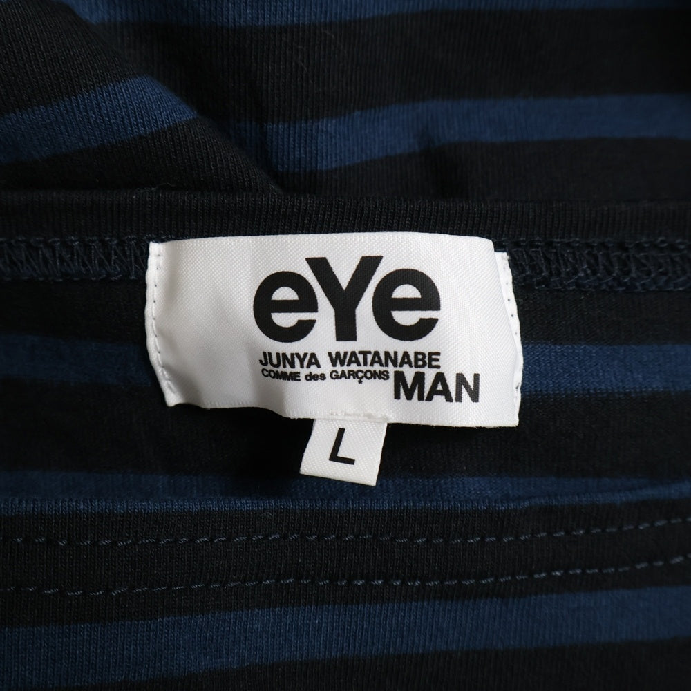 eYe COMME des GARCONS JUNYA WATANABE MAN(アイ コム デ ギャルソン ジュンヤ ワタナベ マン) 20AW ボーダー 長袖Tシャツ カットソー ブラック/ブルー WF-T902 AD2020