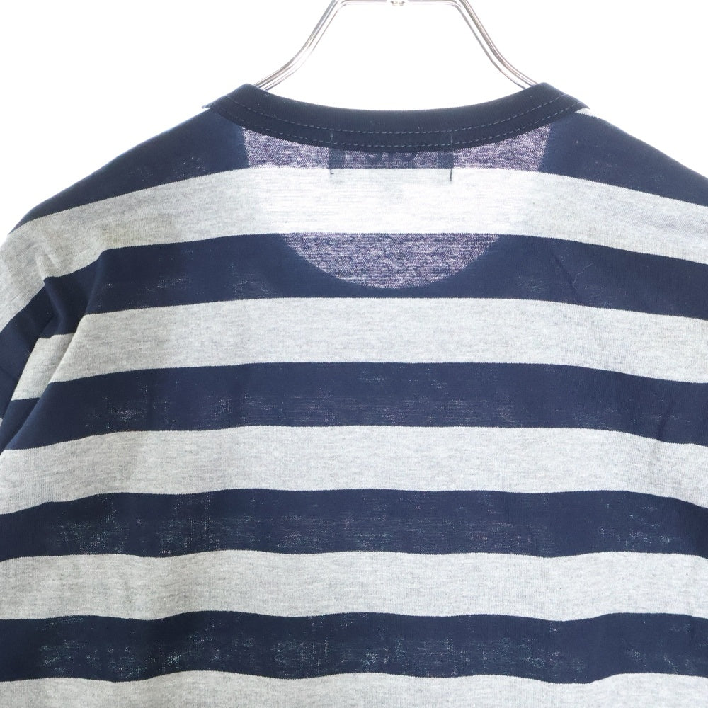 eYe COMME des GARCONS JUNYA WATANABE MAN(アイ コム デ ギャルソン ジュンヤ ワタナベ マン) 20AW ボーダー クルーネック 長袖Tシャツ カットソー グレー/ネイビー WF-T901 AD2020