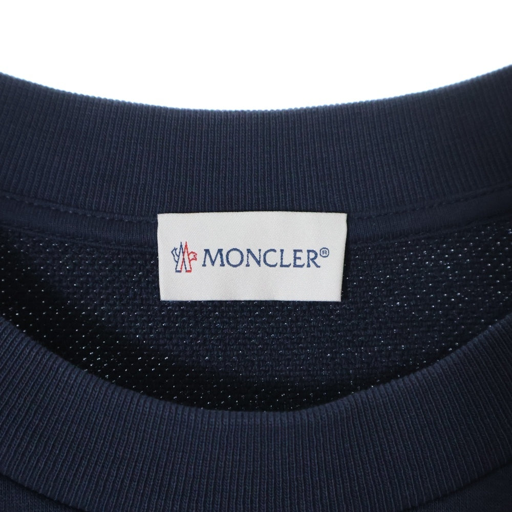 MONCLER(モンクレール) フロント ロゴ刺繍 スウェットトレーナー ネイビー I20918G00009