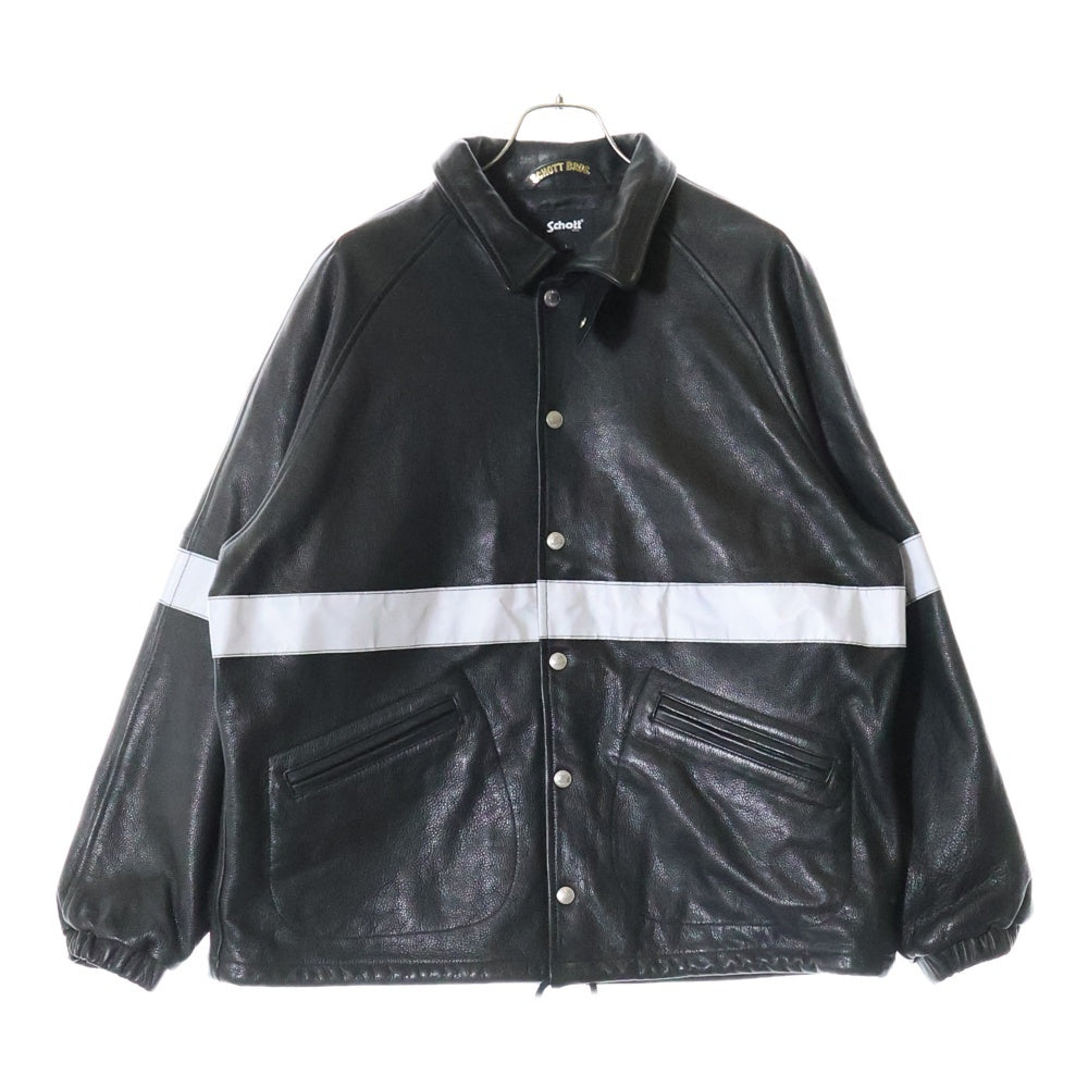 SCHOTT(ショット) ×TATTOO STUDIO YAMADA ×ROLLER RM/LEATHER COACH JACKET タトゥースタジオヤマダ ローラー リフレクターライン コーチジャケット 782-3250117