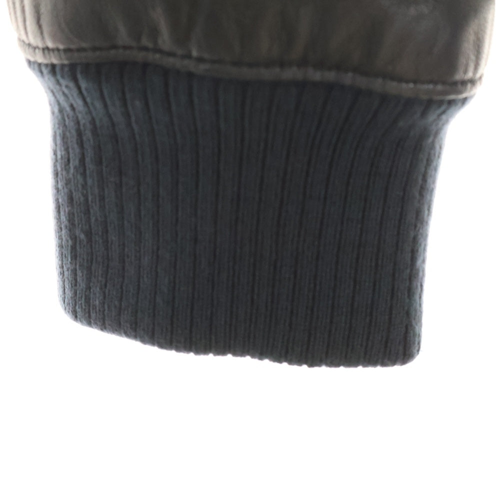 SCHOTT(ショット) LEATHER FULL ZIP PARKA レザーフルジップ パーカーブルゾン ジャケット ネイビー 3111054
