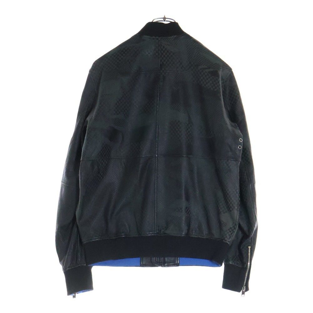 DIESEL(ディーゼル) シープスキン レザー ジップアップ ボンバージャケット ブラック