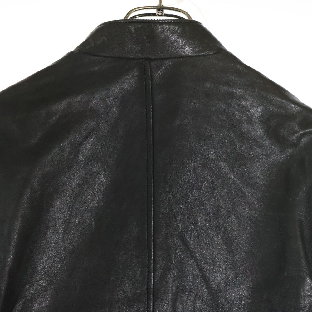 SCHOTT(ショット) C.R.J HAWAIIAN LINING ハワイアン ライナー シープスキン レザー シングル ライダースジャケット ブラック 3191050