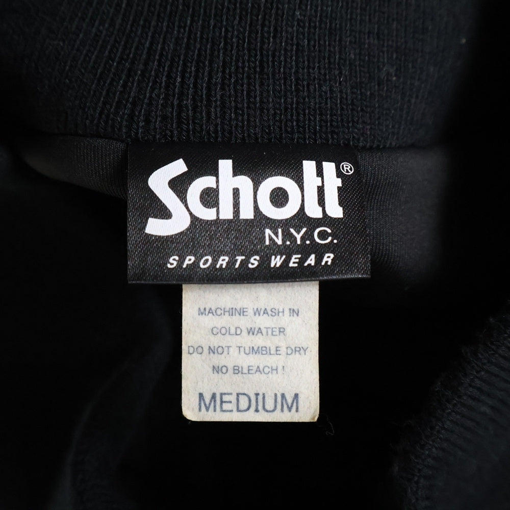 SCHOTT(ショット) ロゴワッペン ジップアップ トラック ジャケット ブラック 3183007