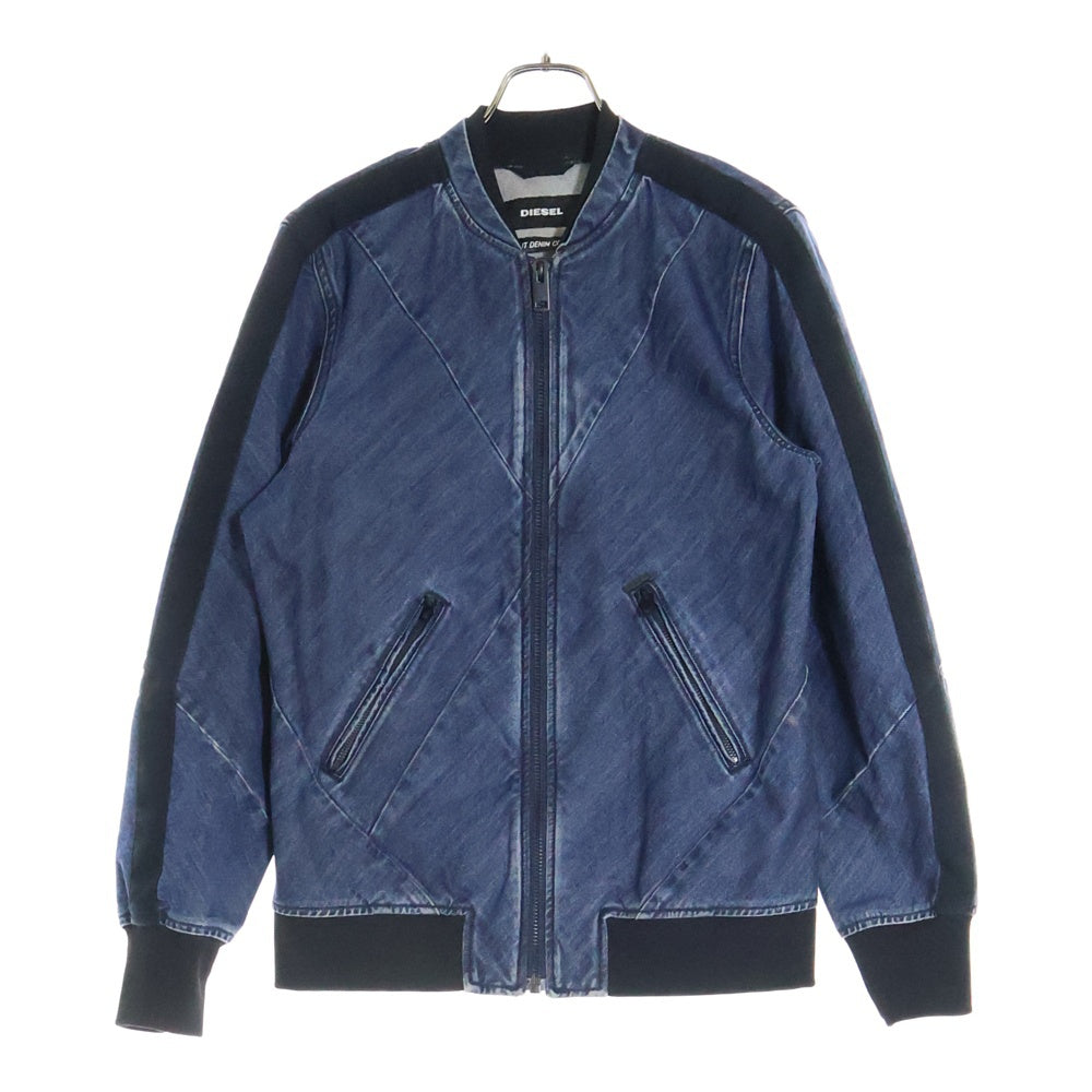 DIESEL(ディーゼル) 17SS バイアスカット ジップアップ デニム ボンバー ジャケット インディゴ