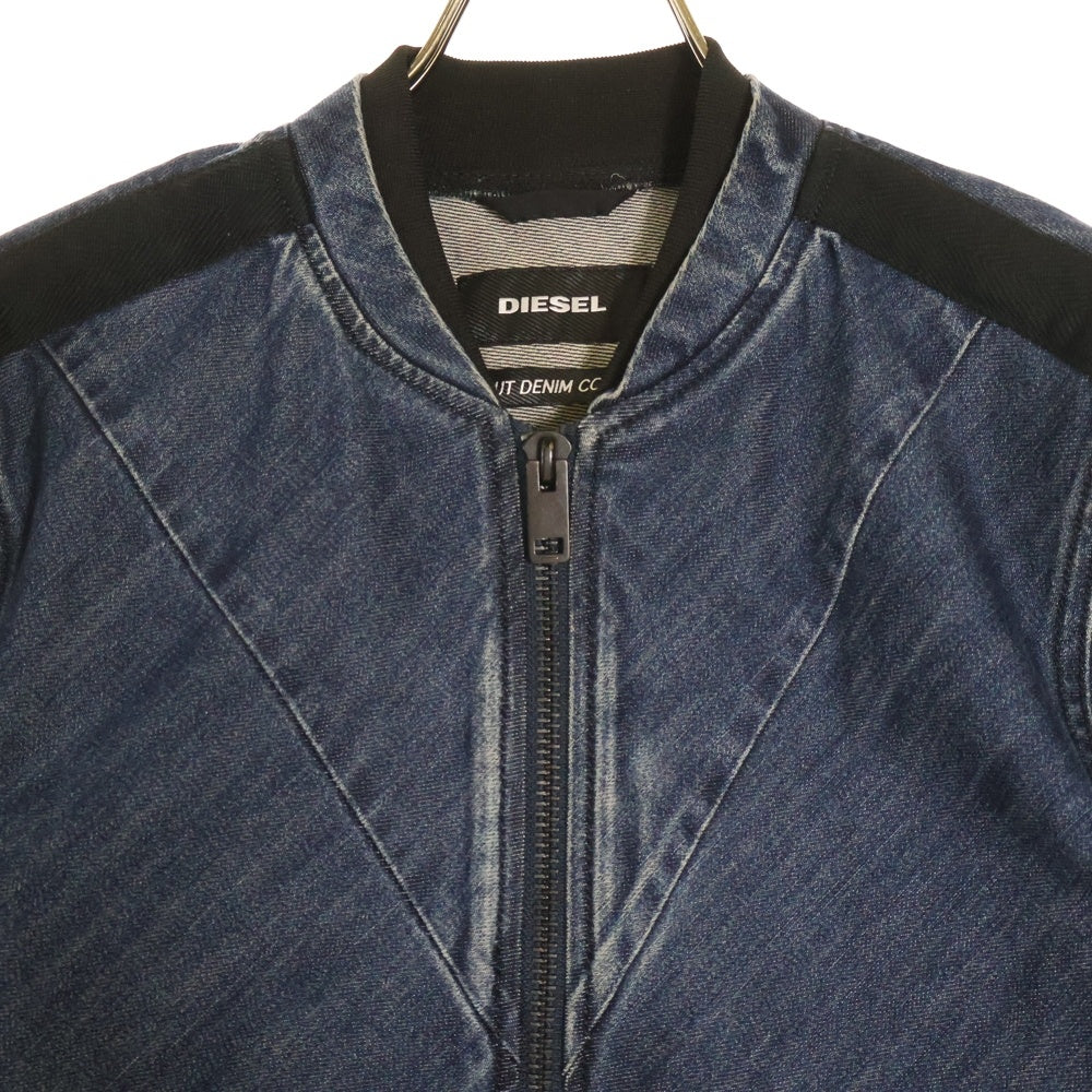 DIESEL(ディーゼル) 17SS バイアスカット ジップアップ デニム ボンバー ジャケット インディゴ