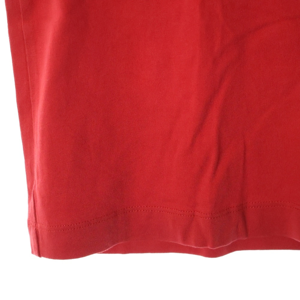MONCLER(モンクレール) 22SS フロントロゴパッチ クルーネック半袖Tシャツ カットソー レッド H20918C00025 8390T