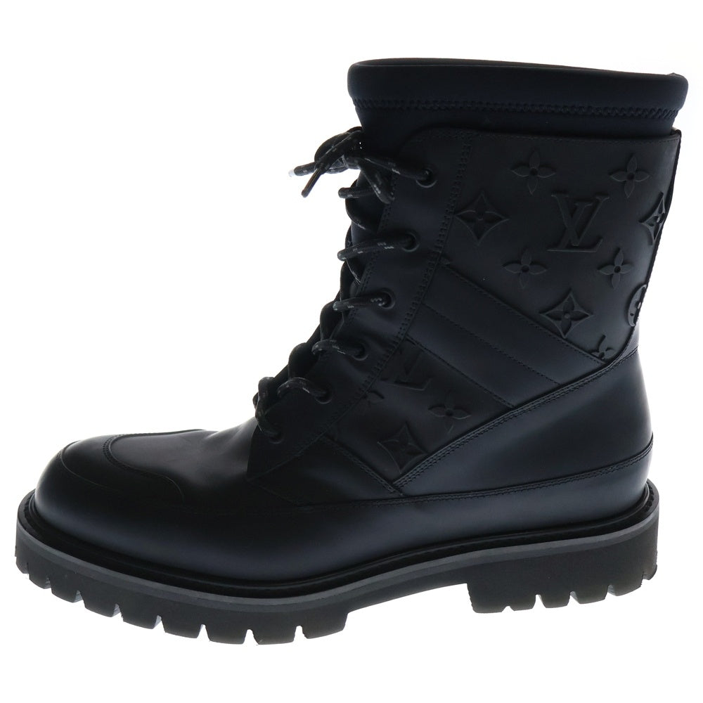LOUIS VUITTON(ルイヴィトン) 20SS ランドスケープライン モノグラム ラバー アンクル ブーツ ブラック BM1119
