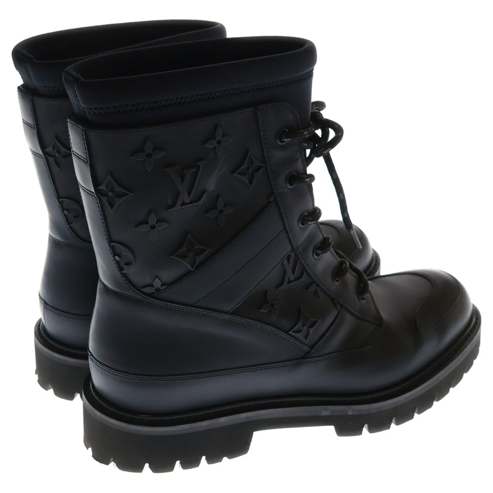 LOUIS VUITTON(ルイヴィトン) 20SS ランドスケープライン モノグラム ラバー アンクル ブーツ ブラック BM1119