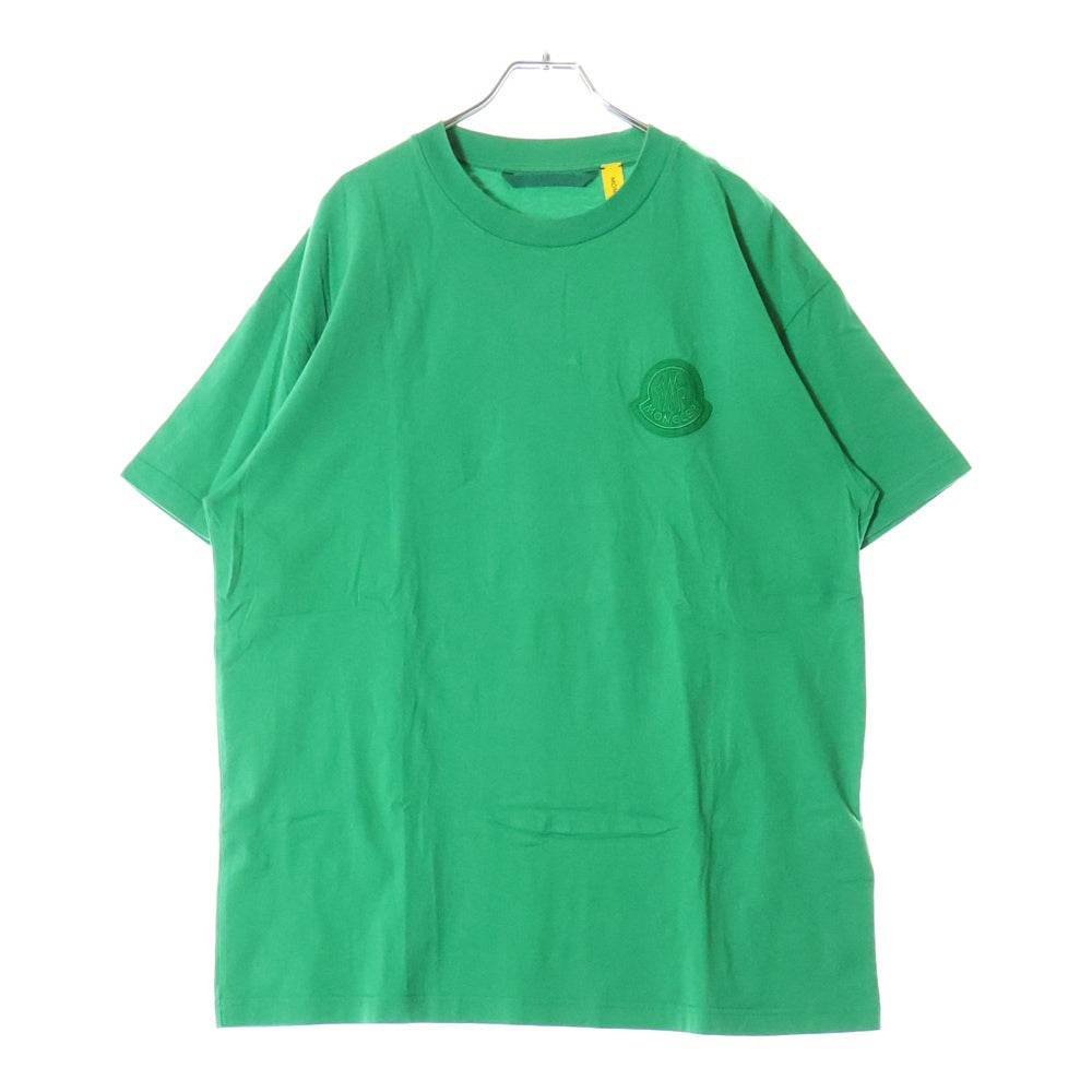 MONCLER GENIUS(モンクレール ジーニアス) 22SS フロントロゴワッペン クルーネック半袖Tシャツ カットソー グリーン H10928C00011 809KL