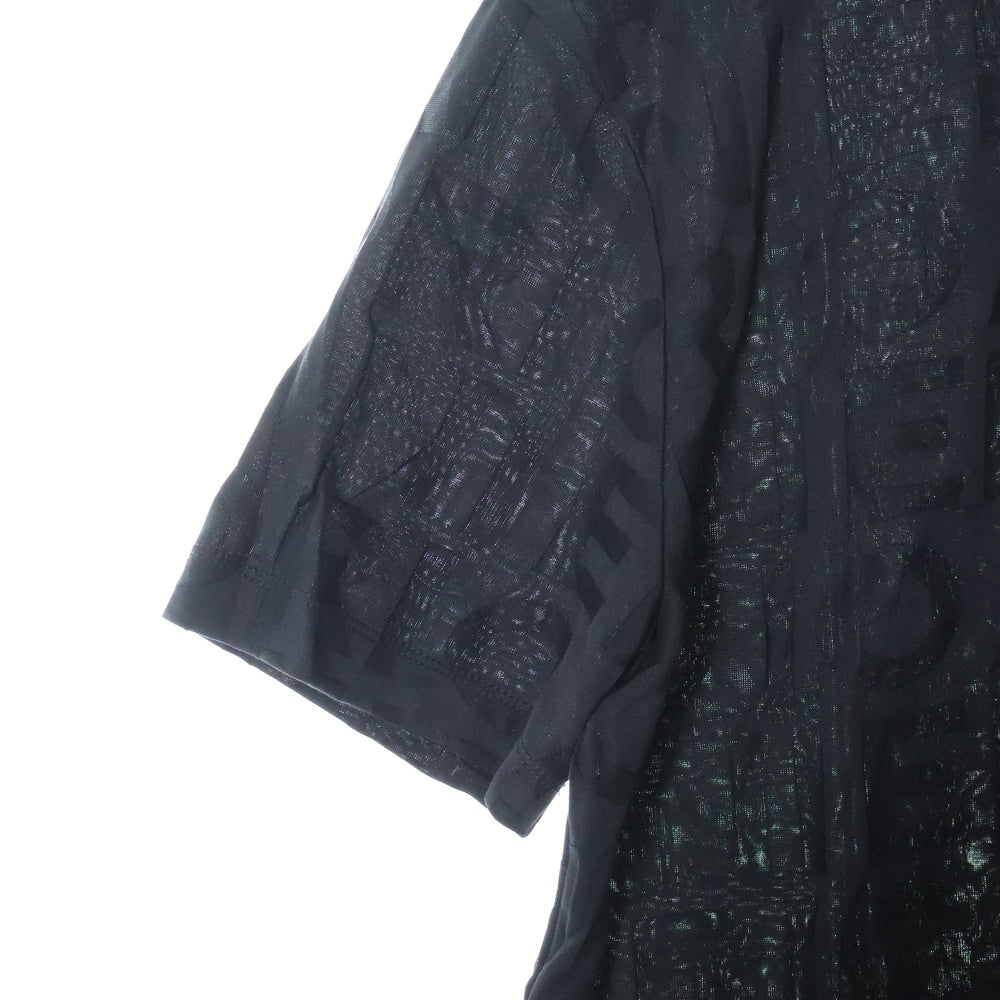 EMPORIO ARMANI(エンポリオアルマーニ) 22SS エンボスロゴ クルーネック半袖Tシャツ カットソー ブラック 7V1T67 1JGYZ