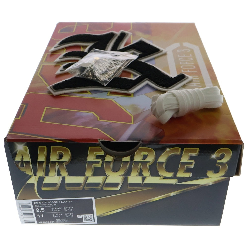 NIKE(ナイキ) ×NIGO AIR FORCE3 LOW ニゴ エアフォース3 ローカットスニーカー ブラック/ホワイト US9.5/27.5cm HF7630-001