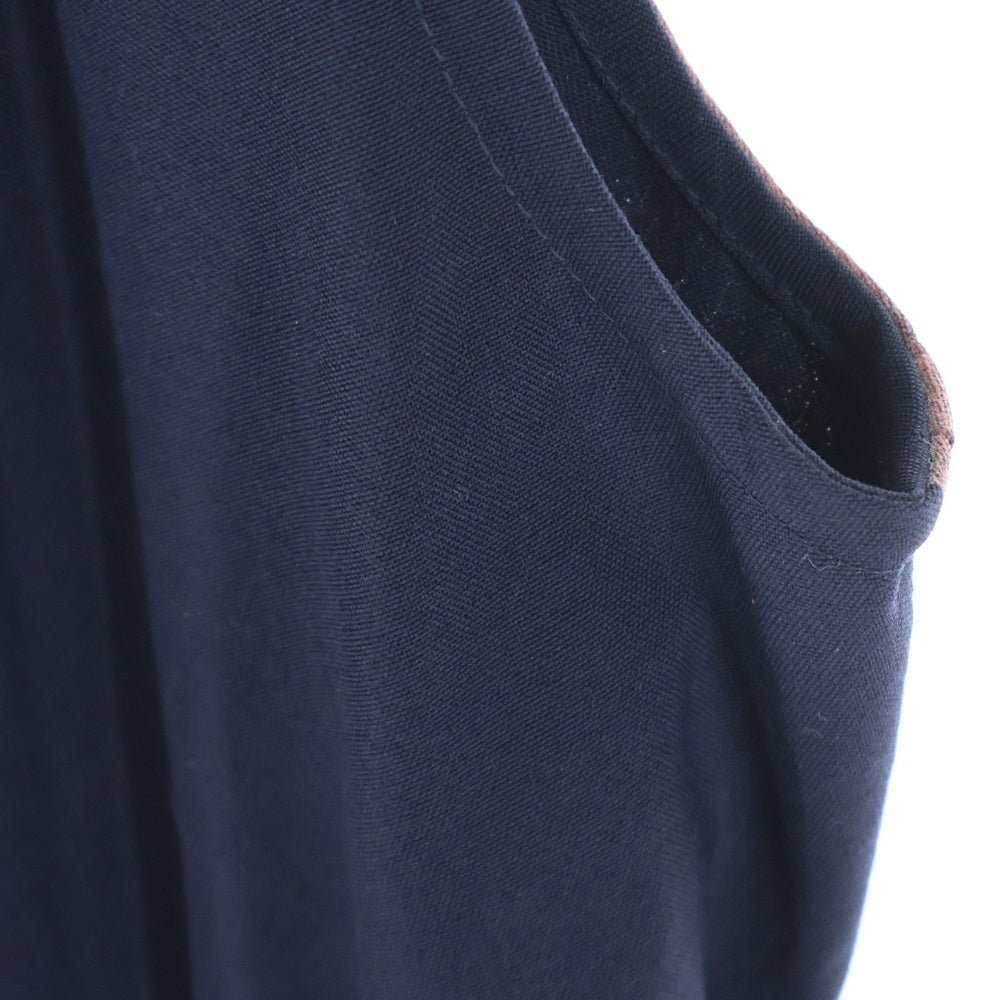 COMME des GARCONS(コムデギャルソン) 96AW ノースリーブ 切替 ワンピース ネイビー/ブラウン レディース GO-10045S AD1995