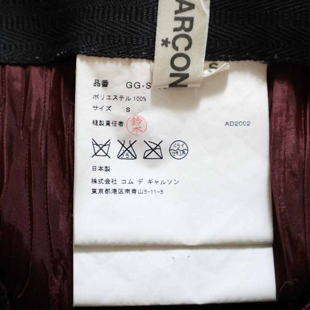 COMME des GARCONS(コムデギャルソン) 02AW シースルー プリーツスカート レディース ブラック GG-S060 AD2002