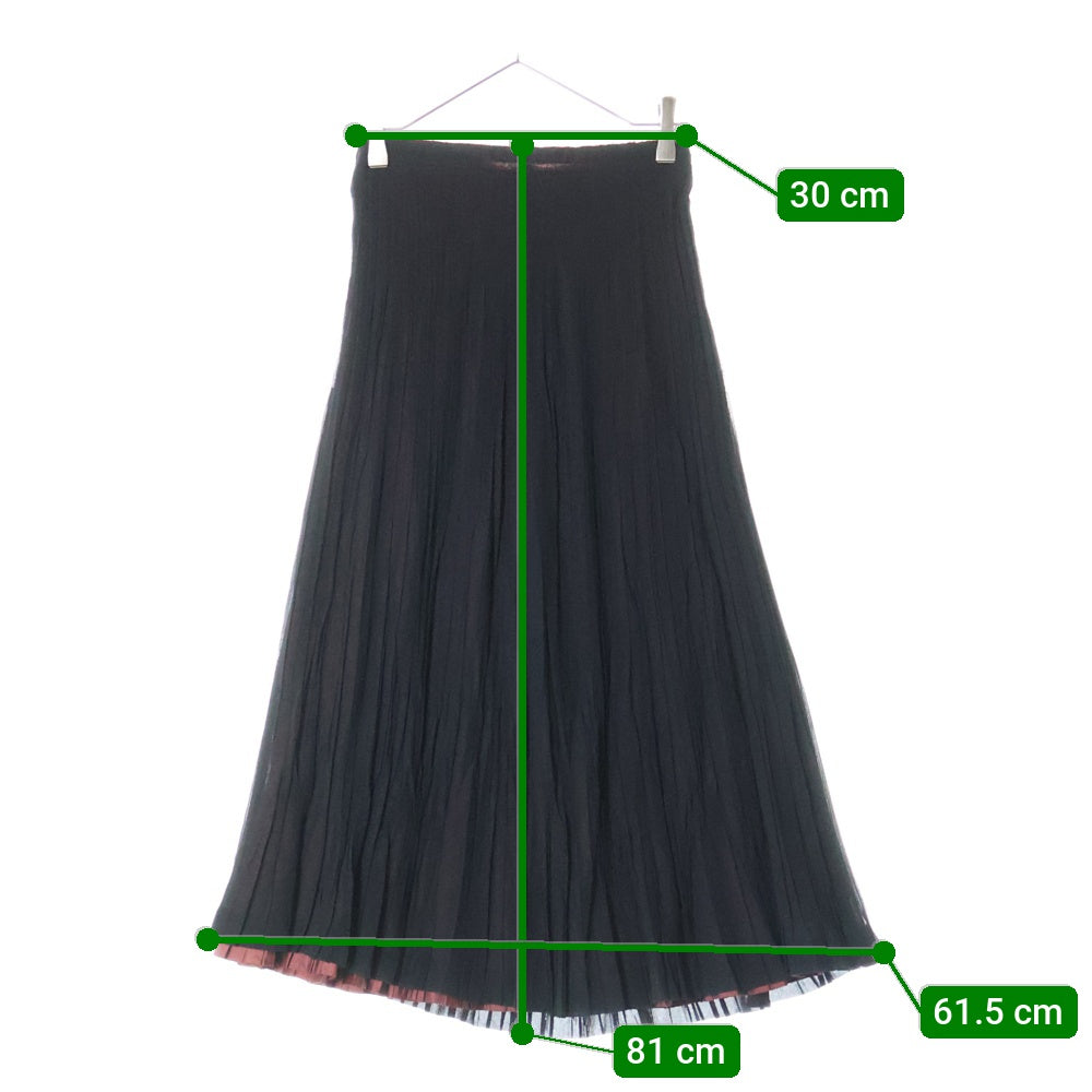 COMME des GARCONS(コムデギャルソン) 02AW シースルー プリーツスカート レディース ブラック GG-S060 AD2002