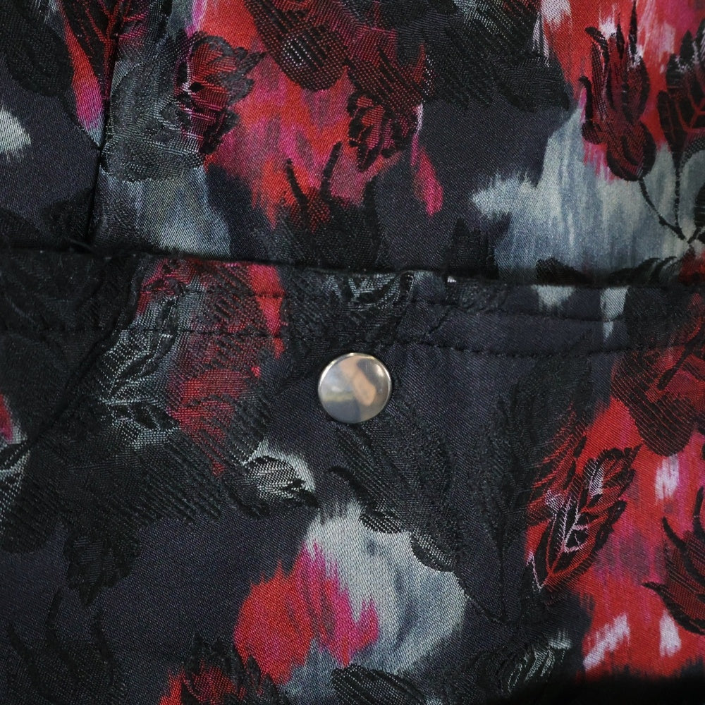 COMME des GARCONS(コムデギャルソン) 16AW フラワー総柄 ティアード ドレス サロペットワンピース レディース ブラック/レッド GR-A005 AD2016