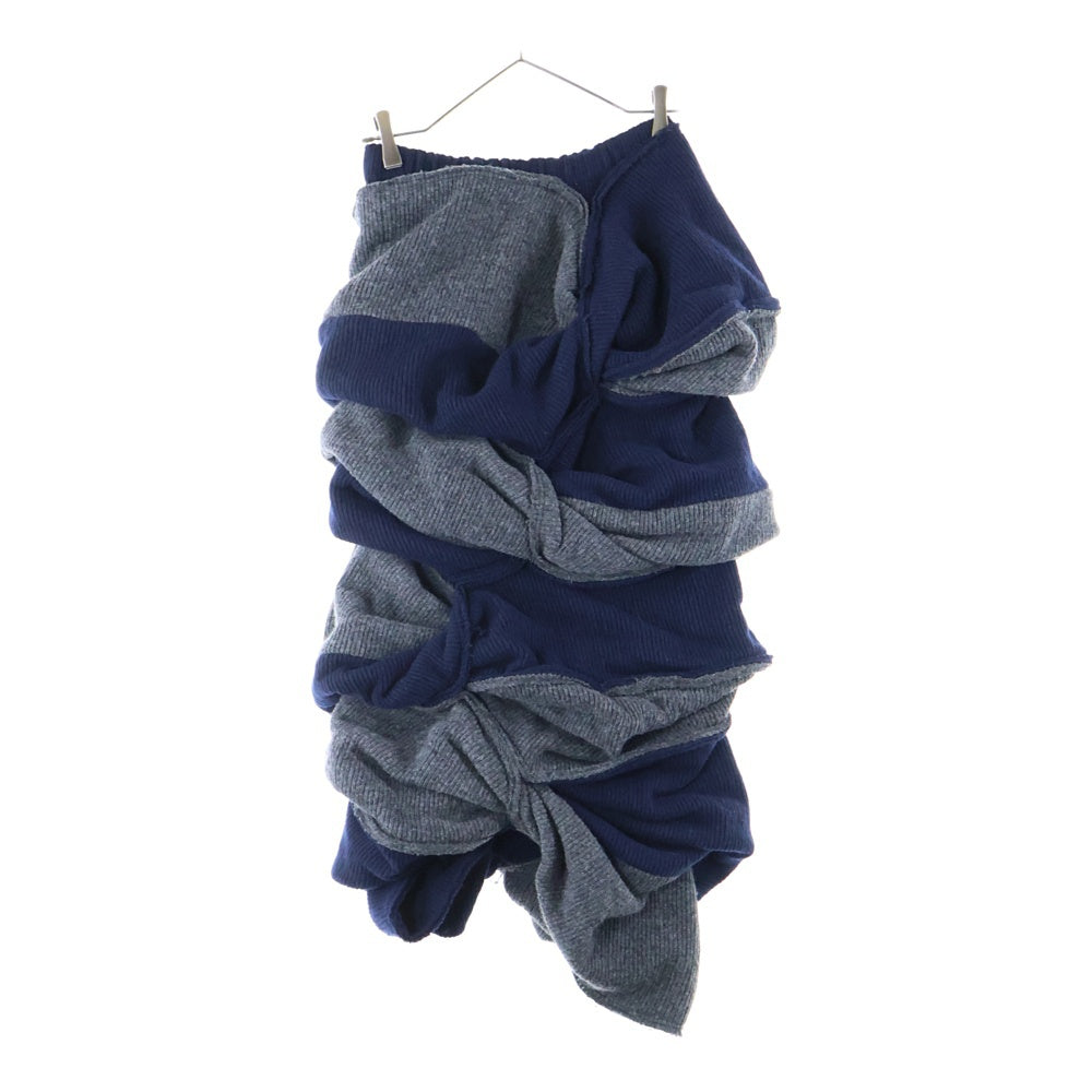 COMME des GARCONS(コムデギャルソン) 14AW ニット切り返し ワンピース ネイビー/グレー レディース GN-O108 AD2014