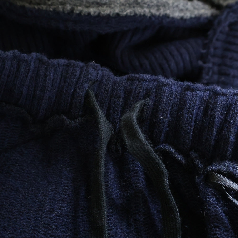COMME des GARCONS(コムデギャルソン) 14AW ニット切り返し ワンピース ネイビー/グレー レディース GN-O108 AD2014