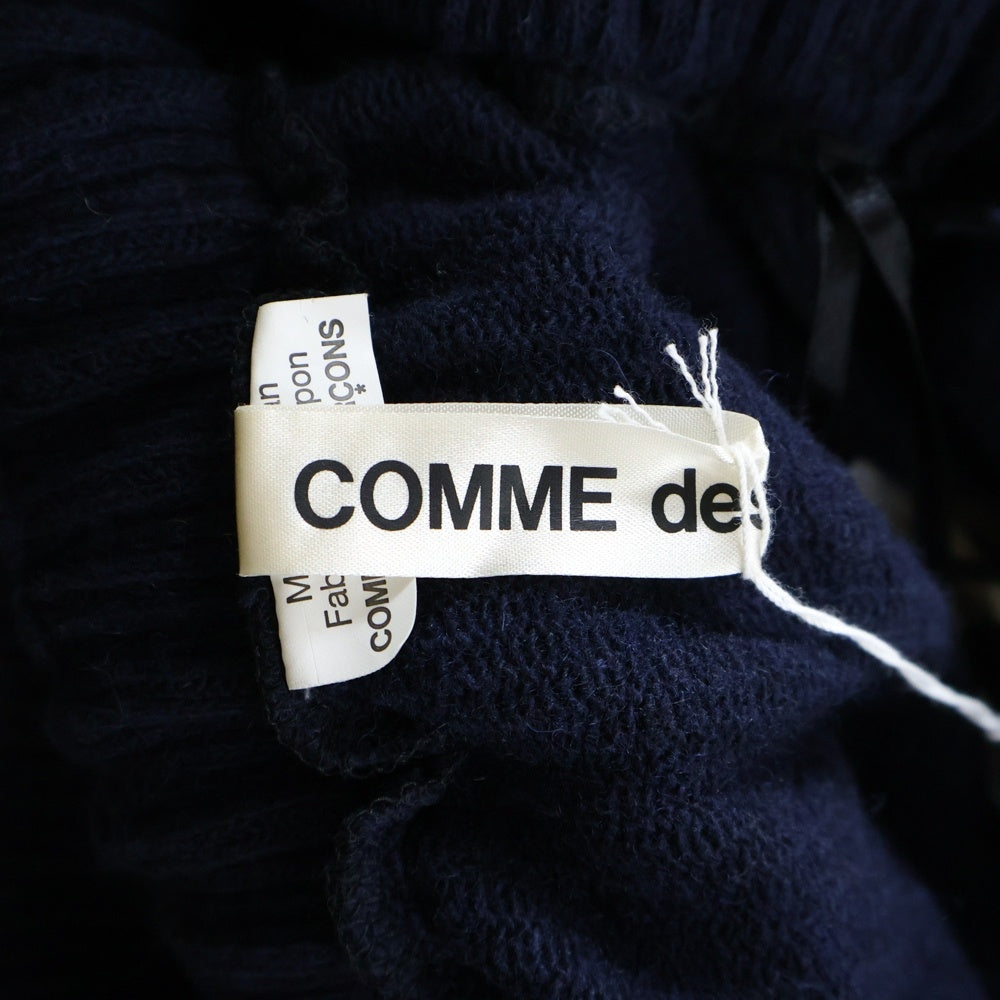 COMME des GARCONS(コムデギャルソン) 14AW ニット切り返し ワンピース ネイビー/グレー レディース GN-O108 AD2014