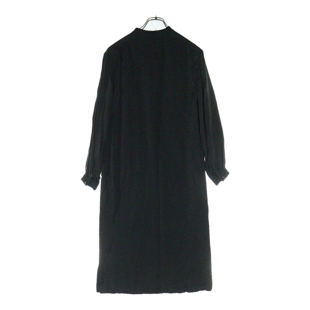 MISS DIOR(ミスディオール) ドット総柄 ヘンリーネック レーヨン ワンピース ドレス ブラック レディース