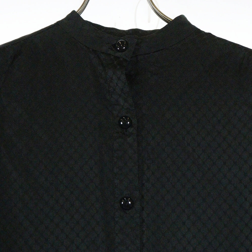 MISS DIOR(ミスディオール) ドット総柄 ヘンリーネック レーヨン ワンピース ドレス ブラック レディース