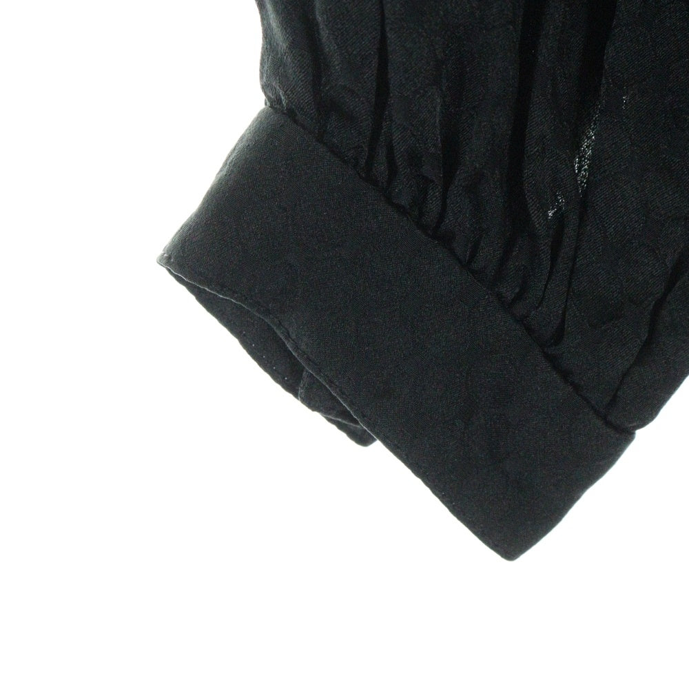 MISS DIOR(ミスディオール) ドット総柄 ヘンリーネック レーヨン ワンピース ドレス ブラック レディース